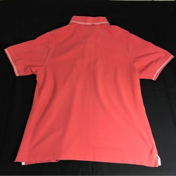 Atlantic Bay Coral Orange Polo Cotton Pullover Shirt Medium - Picture 2 of 6